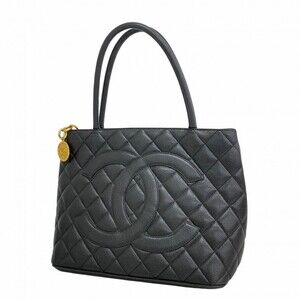 CHANEL Black Caviar Leather Reissue Tote Bag